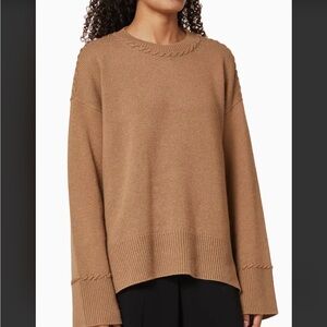 Theory Camel Crew Neck Sweater